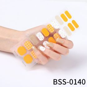 Gel Nail Stickers 3d Semi-cured Nail Stickers European And American UV Nail Semi-baked Nail Stickers Paper (Option: BSS0140-Picture Style)