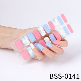 Gel Nail Stickers 3d Semi-cured Nail Stickers European And American UV Nail Semi-baked Nail Stickers Paper (Option: BSS0141-Picture Style)